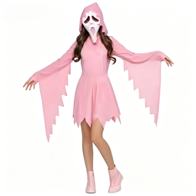 Kids Face Mask - Maschera da Fantasma Rosa Scintillante per