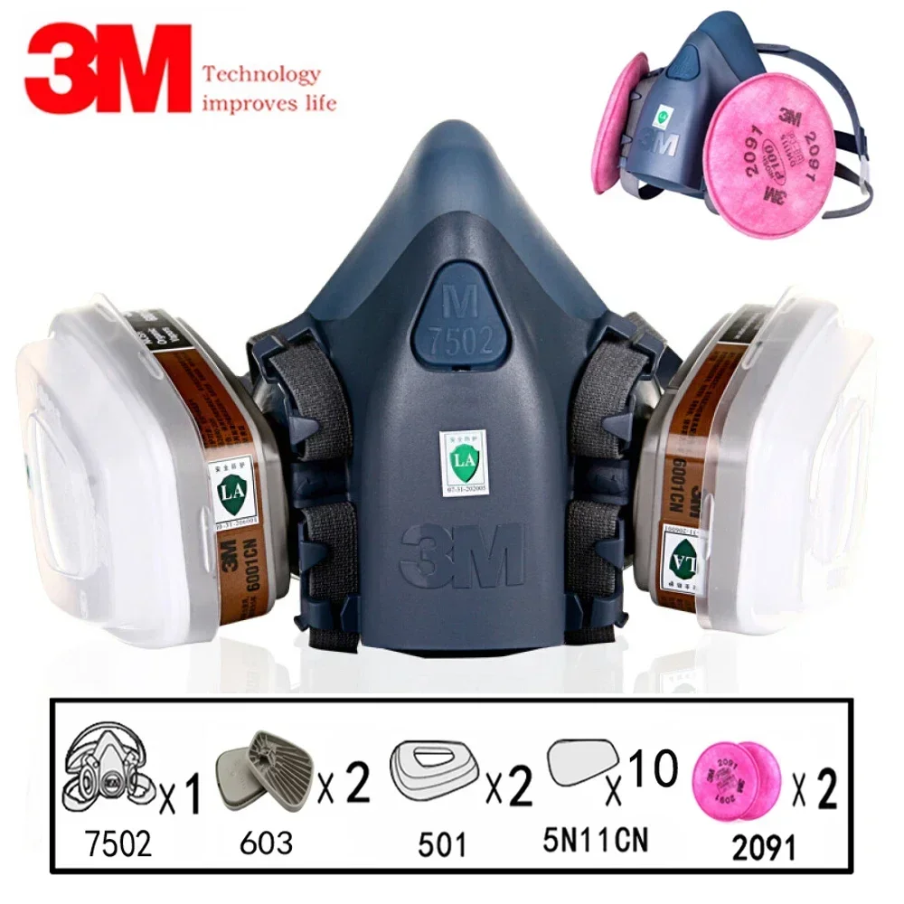 17 in 1 3M 7502 Respiratore pe - Dust Mask Construction recensione e prezzo